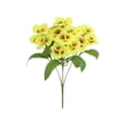 thumbnail image 1 of Shipiny 12.20in Artificial Pansy Fake Silk Flowers, Creative Ornaments for Hotel Wedding Party and Home Interior Decor, 5 Beautiful Colors Available, Yellow, 1 of 6