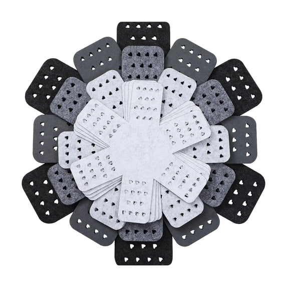 Shipiny 12Pcs Pot and Pan Protectors, 4 Sizes Cookware Dividers for Stacking, Anti-Scratch Non-Stick Pan Pad Kitchen Cookware Protection Mat, C
