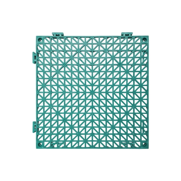 Shipiny 12x12in Pool Decks Mats Interlock PVC Drainage Floor Tiles, Modular Cushion for Bathroom Shower, Poolside and Outdoor Patio, Green