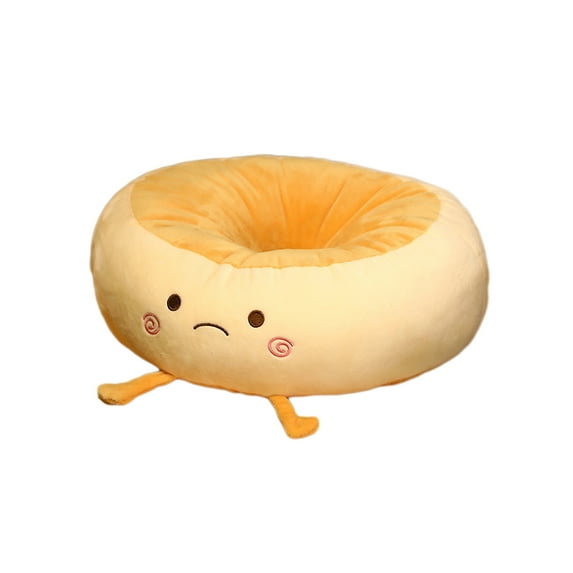 Shipiny 14.9x14.9x5.5in Bread Shaped Memory Foam Cushion, Thickened Comfort Seat Cushion, Non-Slip Chair Pad for Office Sedentary Floor Student Stool Home Use, A