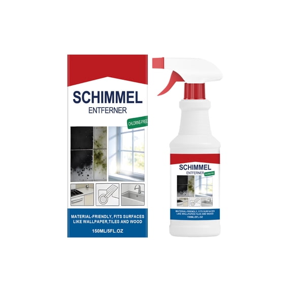 Shipiny 150ml Mold Remover Spray, Gentle Household Cleaning Spray for Walls and Tiles, Effectively Removes Mold Stains, Reduces Odor and Freshens Air Safely., White