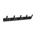 thumbnail image 1 of Shipiny 17.32x1.18x1.57in Coat Rack Wall Mounted,5 Coat Hooks for Hanging Coats,Metal Double Coat Hook Rail for Coat Hat Towel Purse Robes Mudroom Bathroom Entryway, Black, 1 of 8