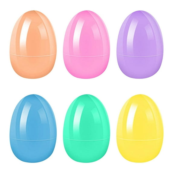 Shipiny 2.3 Inch Fillable Easter Eggs with Hinges, Bright Colorful Plastic Eggs for Easter Hunts and Surprise Gifts, Random Colors, Perfect for Easter Party Favors and Egg Hunting Activities