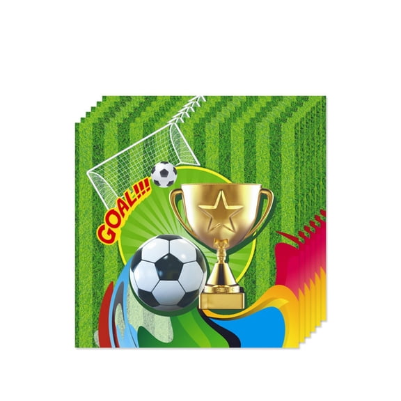 Shipiny 20 Count Soccer Themed Napkins, Football Party Paper Napkins for Sports Theme Birthday, Game Day and Celebration Party Supplies Decor, As Shown