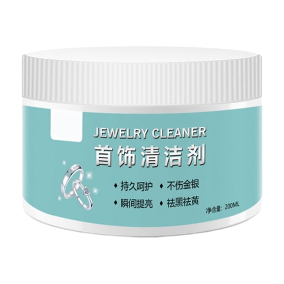 Shipiny 200ml Jewelry Cleaner for Silver and Gold, Deep Tarnish Removal Solution, Gentle Non-Abrasive Cleaning Liquid for Fine and Precious Jewelry, Safe for Rings, Necklaces and Earrings, White