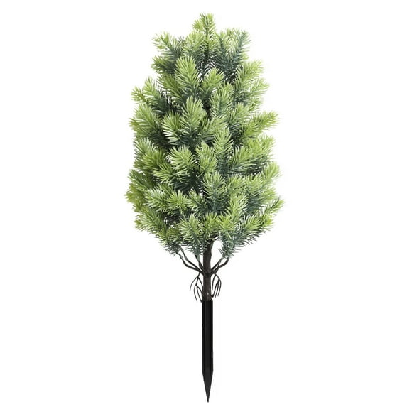 Shipiny 21.7in Artificial cedar topiary trees with ground spike, realistic faux plants for outdoor & indoor decor, ideal for room, front porch, garden and any space., Yellow