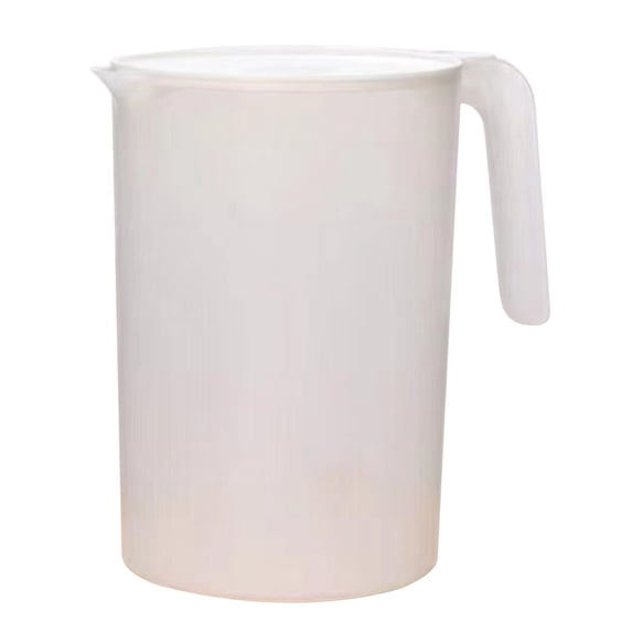Shipiny 2L Large Capacity Plastic Cold Water Pitcher with Wide Mouth, Ideal for Iced Tea, Fruit Infused Water, Cold Beverage and Daily Drinking Use in Home Kitchen and Office, White