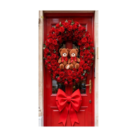 Shipiny 35.43x70.87in Valentines Day Door Cover Valentines Day Door Curtain Valentines Day Door and Wall Decoration Festival Party Decoration, Valentine‘s Day Decor, Love Gifts for Her/Him, F