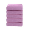 thumbnail image 1 of Shipiny 5PCS Microfiber Washcloths Soft Feel Fingertip Towels quick Drying Coral Velvet Wash Cloths Ultra Soft,Spa, and Gym Towel, Purple Fragrant, 1 of 7