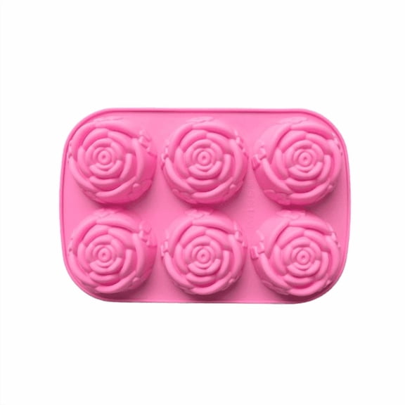 Shipiny 6-in-One Cake Mold Set, Multifunctional Baking Tray for DIY Cake, Cupcake, Muffin and Dessert Making, Food-Grade Safe Material for Home Kitchen Baking Use, Pink