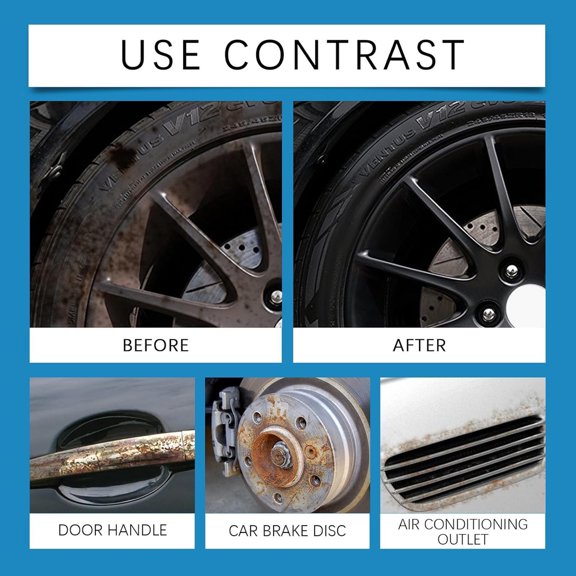 Shipiny Automobile Iron Powder Remover 100ml, Powerful Rust Removal Fluid for Car Paint, Wheels and Metal Surface Cleaning and Protection, As Shown