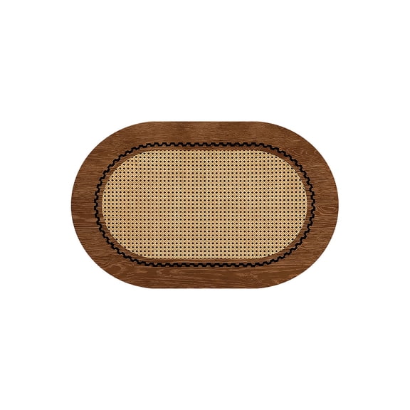 Shipiny Bathroom Non-Slip Carpet Mat, Super Absorbent Floor Pad, Durable Latex Bottom, for Bathroom, Bedroom, Entrance, Kitchen and Household Foot Pad Use, Brown