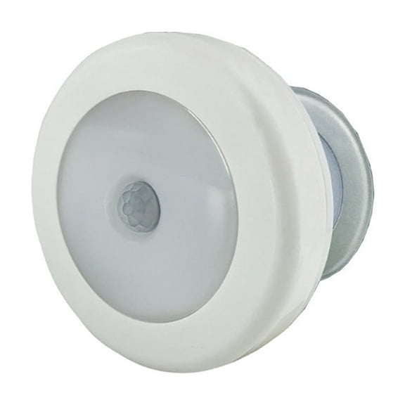 Shipiny Battery Powered Motion Sensor Wall Lamp, LED Ceiling Light for Wardrobe Or Hallway, Wireless Self Adhesive Closet Light, 3.15x3.15x0.63 Inches, White