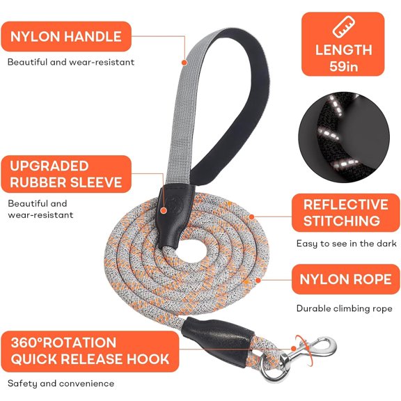 Shipiny Breathable No-Pull Dog Harness With Reflective Leash Set, Soft Cationic Mesh Vest for Small Dogs Puppy, Comfortable Outdoor Walking Pet Supplies, Orange