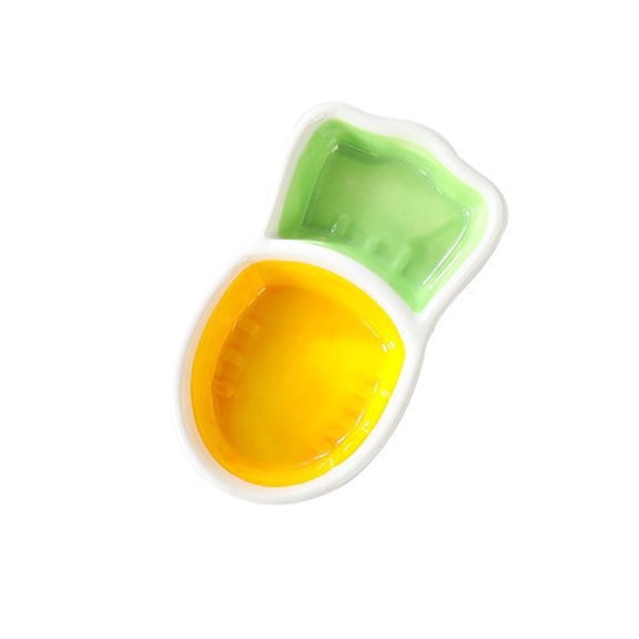 Shipiny Carrot Shaped Ceramic Plates, Two鈥慶ompartment Small Vinegar Soy Sauce Seasoning Dishes, Cute Easter Table Decoration., Orange