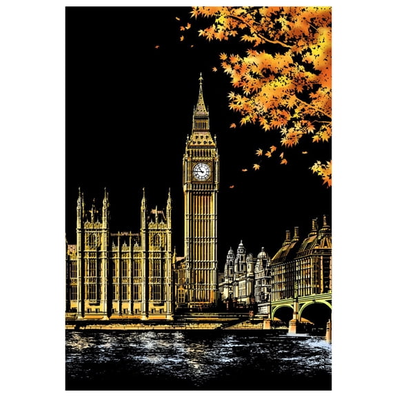 Shipiny Colorful City Series Scratch Paintings, City Night Scene & World Scenery Themes, Exquisite Pattern Design, DIY Handmade Fun, Ideal for Birthday Holiday Gifting & Creative Art Play, A
