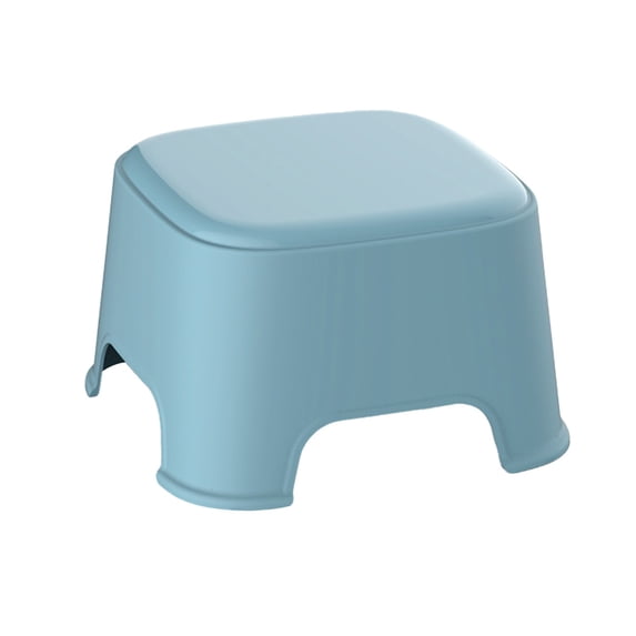 Shipiny Compact Plastic Stool, Lightweight and Sturdy Mini Stool for Household Use, Space-Saving Design Suitable for Bathroom, Bedroom, Living Room and Kids Room, Blue