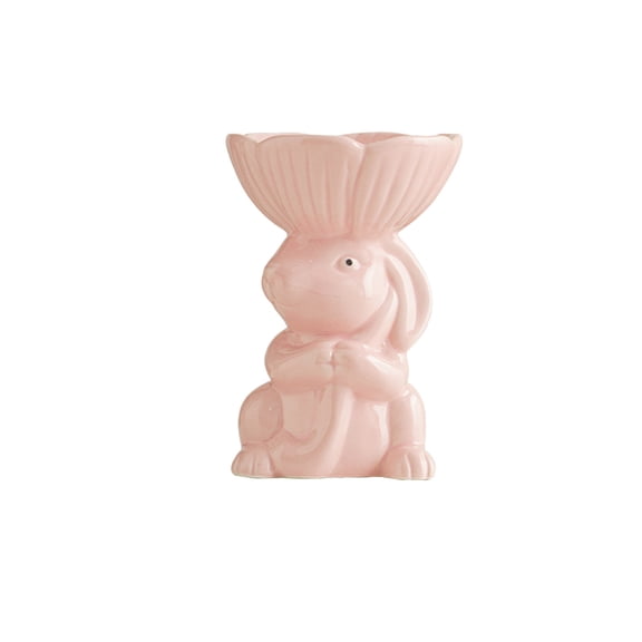 Shipiny Easter Ceramic Bunny Dessert Plates Household Dishs and Decorative Item, Spring Decorative, Family Holiday Decorations, Pink