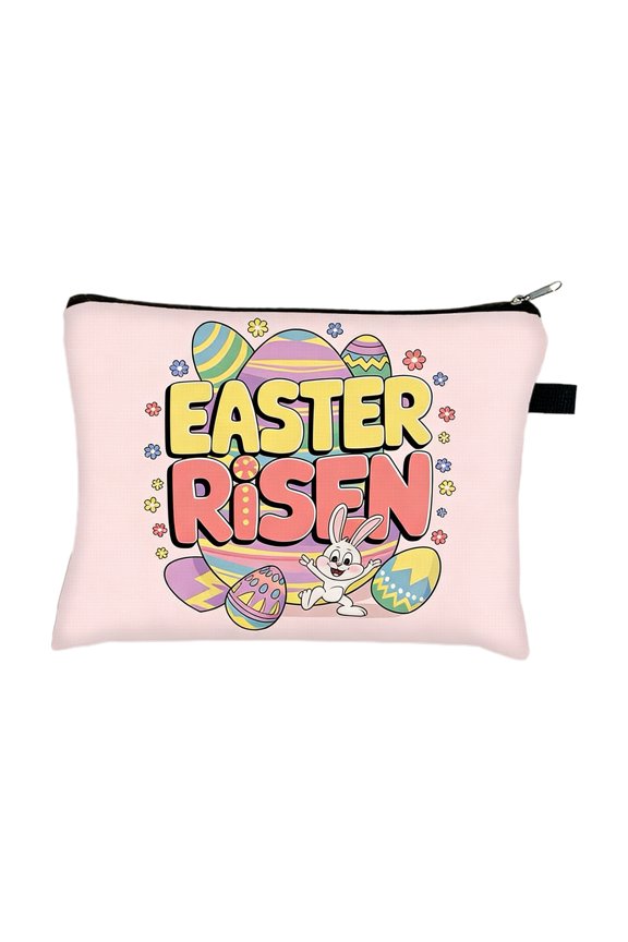 Easter Storage Bag Portable Travel Toiletry Bag with Anti-slip Zipper, Lightweight Cosmetic Storage Bag, Durable Wash Bag Ideal for Holiday Gifts, Outdoor Camping and Daily Travel Use, G