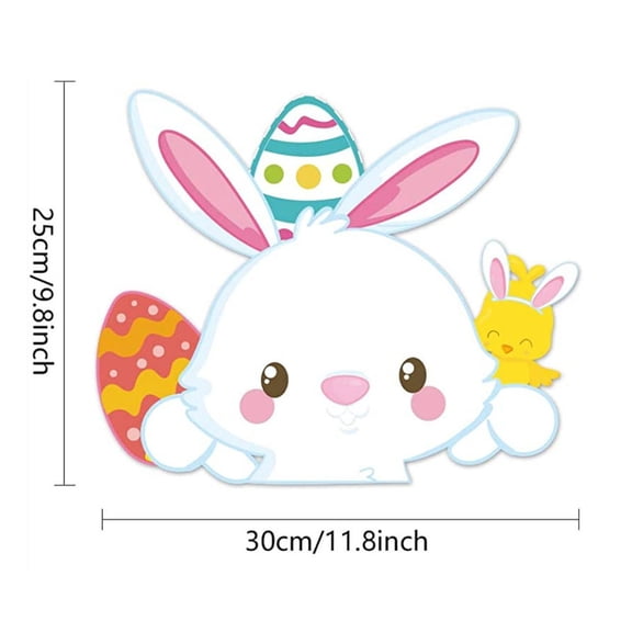 Shipiny Easter Yard Plug Outdoor Fence Decorative Ground Plug, Peeping Rabbits Design Garden Stake Decor for Patio, Lawn, Yard and Outdoor Easter Decoration, A