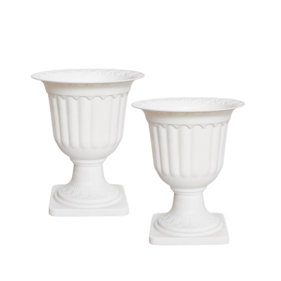 Shipiny European Style Roman Plastic Flower Pots,Split Half Design Planter for Imitation Flower Arrangement and Gardening Decoration,Creative Decorative Pot for Home,Balcony and Outdoor Planting, A