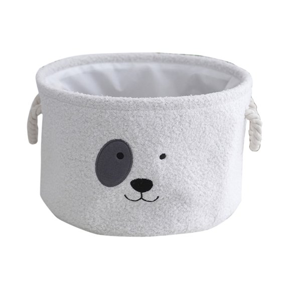 Shipiny Fabric Storage Basket, Foldable Home Organizer for Clothing, Toys and Miscellaneous Items, Multi-purpose Storage Box for Bedroom Living Room and Kitchen, White