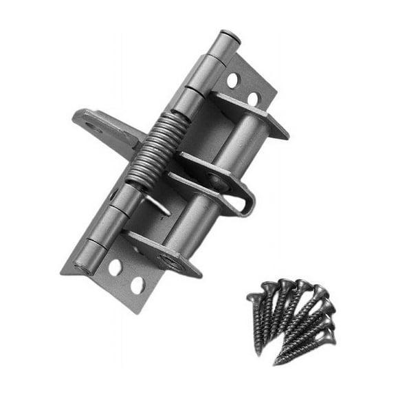 Shipiny Hardware Accessories 4 Inch Invisible Door Spring Hinge Automatic Door Closing Hinge Wooden Door Hinge Multifunctional Door Closer With Positioning 90 Degrees, Auto Repair, Silver