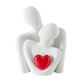 thumbnail image 1 of Shipiny Hugging Couple Statue Ceramic Lover Figurine Home Decor is a Romantic Gift for Her on Wedding Anniversary and Valentines, TV Stand Decoration Knick Knacks for Shelves, Red#1, 1 of 6