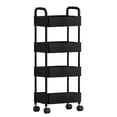 thumbnail image 1 of Shipiny Kitchen Storage Cart 4-layer Black with Armrests, Large Capacity Storage Rack for Bathroom, Toilet, Toiletries and Daily Essentials, Sturdy and Easy to Move, A, 1 of 6