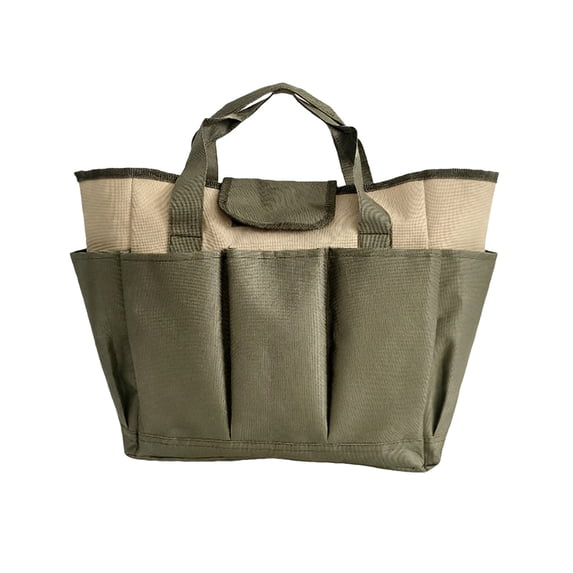Shipiny Large Capacity Gardening Tool Bag With Multiple Pockets Tote Organizer For Shears Gloves Planting Tools & Garden Accessories, C