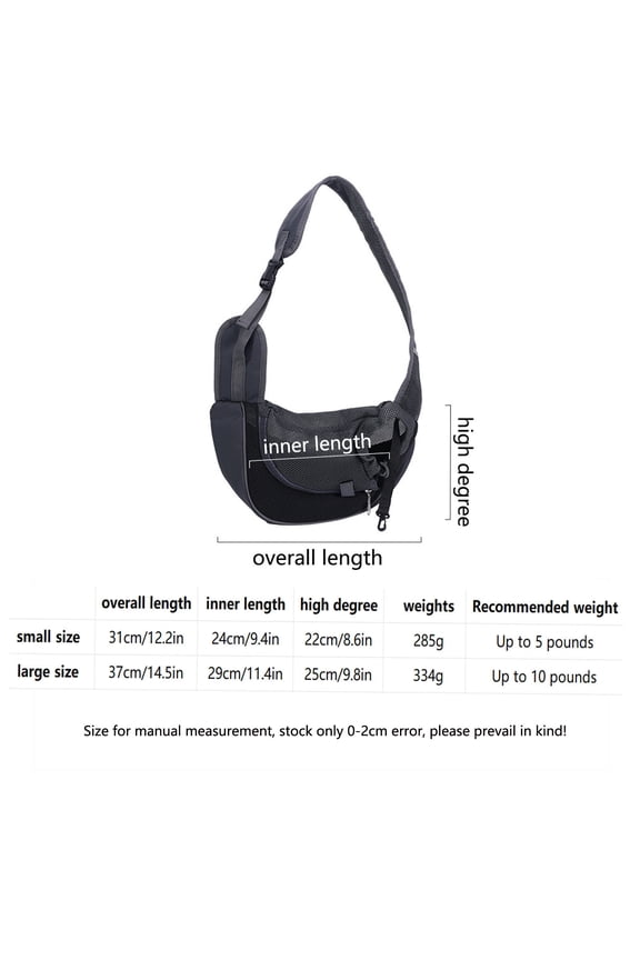 Lightweight Pet Hands-Free Sling Bag, Breathable Mesh Travel Carrier for Small Dogs & Cats, Adjustable Strap & Soft Front Pouch, Convenient Shoulder Bag for Daily Outdoor Use, C
