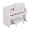 thumbnail image 1 of Shipiny Mini Piano Instrument Model, Simulation Design, with Sheet Music & Chair, Exquisite Craft, Compact Size, Desktop Decor Ornament, Leisure Creative Play Prop for Home Use, White, 1 of 6