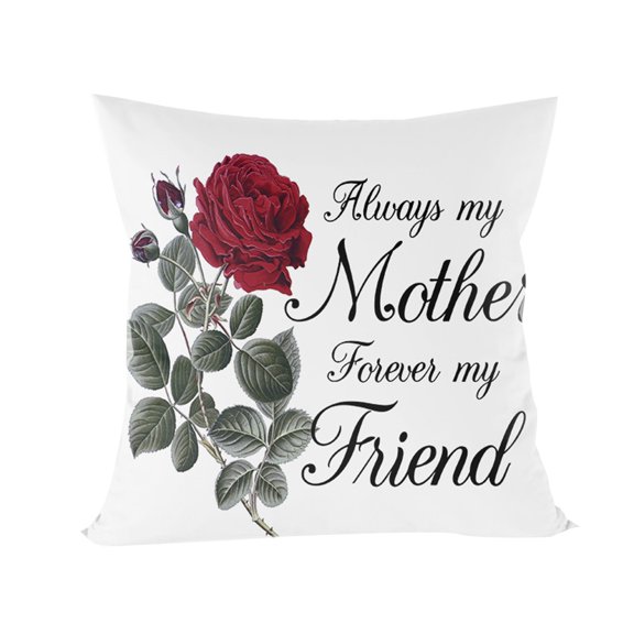 Shipiny Mother's Day Decorative Cushion Covers, Soft Throw Pillowcases, Fashion Pattern for Sofa, Bedroom, Living Room and Home Festival Decor, Warm Gift, Mother's Day Ornament, As Shown