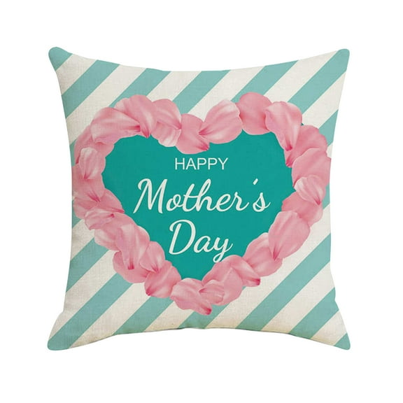 Shipiny Mother's Day Pillow Cover,Pattern Decorative Cushion Cover, Soft Breathable Fabric for Sofa, Bedroom, Living Room and Home Festival Decoration, Warm Gift, Mother's Day Ornament, B