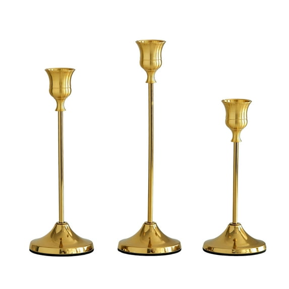Shipiny Originality Candelabra Wrought Iron Electroplated Candlestick Metal Decorative Piece Western Dining Wedding and Holiday Decorations, Valentine Decor, Romantic Valentine Gifts, Gold