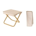 thumbnail image 1 of Shipiny Outdoor Folding Stool Portable Handle Bag Mini Folding Chair Fishing Stool Queueing Zipper Stool Camping Fully Foldable Chair, Home Essentials, Home Decor Gifts, Beige, 1 of 9