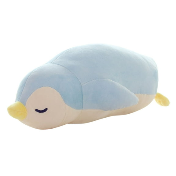 Shipiny Penguin Stuffed Building Blocks, Cute 3D Penguin Design, Soft Plush Texture, Lightweight Stackable, Safe Durable Material, Home Leisure Play Prop, Ideal Festival Gifting Accessory, Light Blue