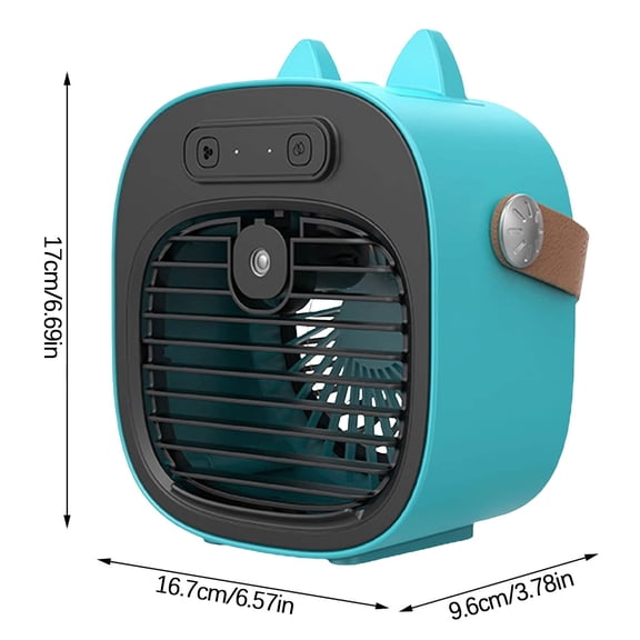 Shipiny Portable Mini Air Cooler Desktop Fan, Quiet USB Powered Small Air Conditioner with Humidification Function, Personal Cooler for Home, Office, Bedroom Desk and Travel, F