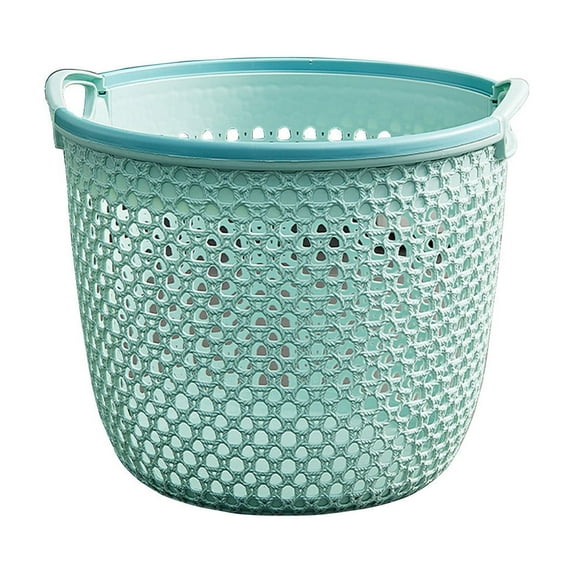 Shipiny Portable hollow dirty clothes basket, large capacity, perfect for bathroom and bedroom, easy to store and organize clothes, keeps space tidy., Blue