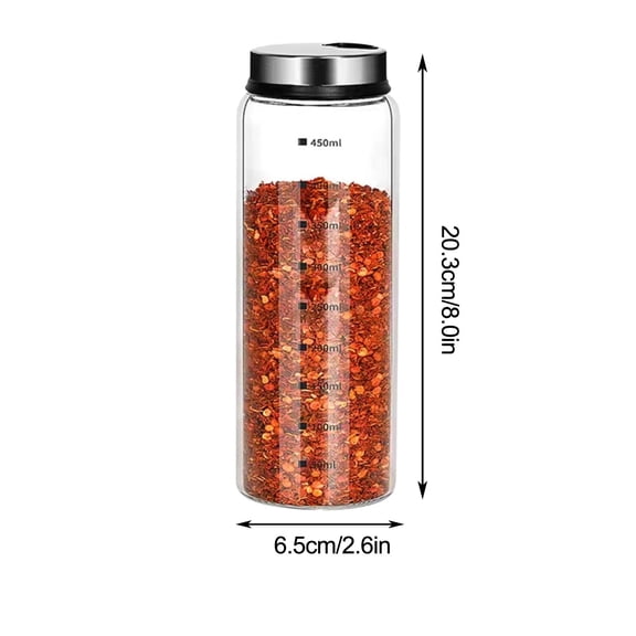 Shipiny Salt Pepper Shakers with Adjustable Outlet Holes,Clear Glass Shaker Bottles, Salt Shakers for Kitchen, Spice Seasoning Cans for Kitchen Decor Home Restaurant BBQ Camping, XL