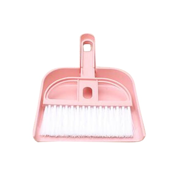 Shipiny Small Brooms for Home Desktop Cleaning, Mini Desk Cleaning Brush and Trash Shovel Set, Portable Tiny Broom for Table, Keyboard, Countertop and Small Area Dust Cleaning, Pink
