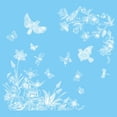 thumbnail image 1 of Shipiny Spring Butterflies Sticker With Flower Cling Window Sticker, Removable Decal for Holiday Storefront Home Glass Window and Wall Scene Decoration, White, 1 of 9