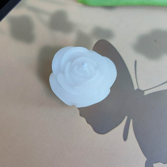 Shipiny Valentine Candles Rose Flower Candle Rose Shaped Scented Aromatherapy Candles Tealight for Valentine Bridal Shower Wedding Anniversary Birthday Home, White#1