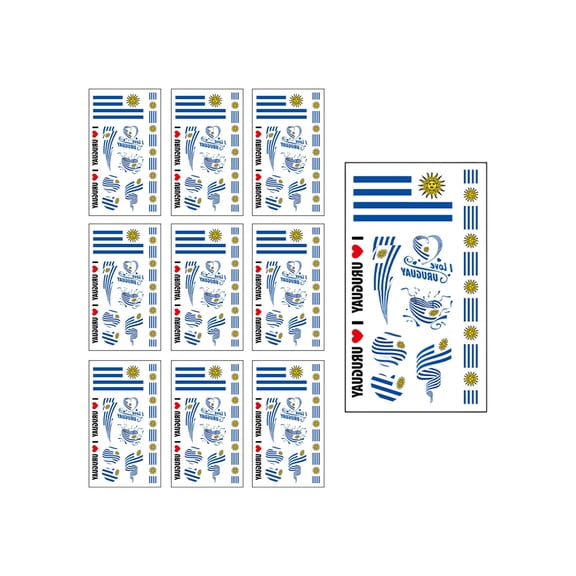 Shipiny Various Countries Flags Tattoo Stickers, 2026 World Football Match Fan Party Supplies, Temporary Waterproof Face Stickers For Sports Events, A