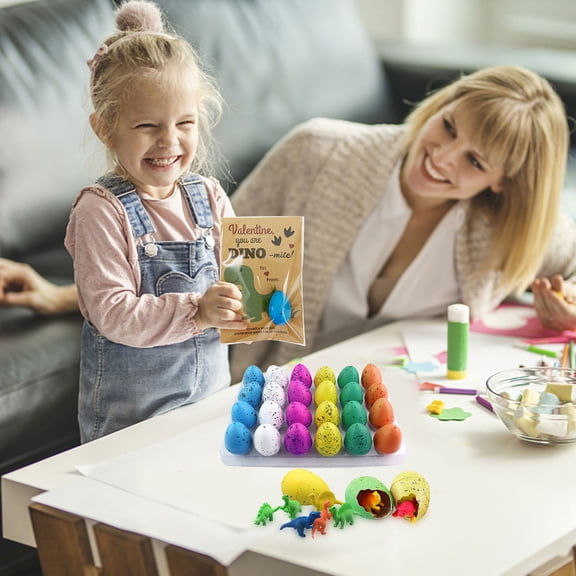 Shipiny 's Day Card for Kids Dinosaur Hatching Dinosaur Growing in Water Toddler Girl Boy School Class Classroom Party Gift 's Day Exchange Gift, Festive Spring Home Accents, B