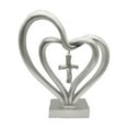 thumbnail image 1 of ShipinyDesktop Ornaments Two Hearts Office Desktop Decoration Home Decoration Valentine's Day Gift Resin Crafts Ornaments, Valentines Day Decorations, Valentines Gifts for Him/Her, Silver, 1 of 6