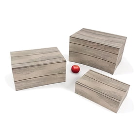 Shiplap Buffet Riser Set, Party Supplies, Birthday, 3 Pieces