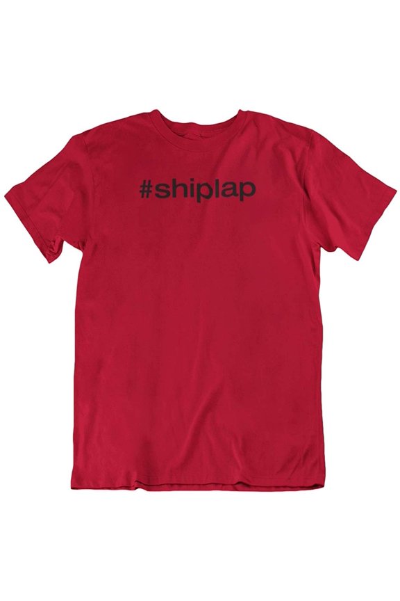 Shiplap Funny Interior Design T-Shirt for Carpenter, Woodworker, Men & Women Red