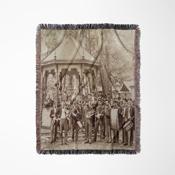 Shippensburg Pa Cumberland Valley Cornet Band 1890S, Woven Blanket