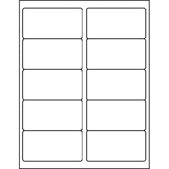 Shipping - Address Labels for Laser or Inkjet, White 2" x 4", 10-Up on 8.5" x 11" Sheets (ML1000) - Box of 1,000 Labels (100 Sheets)